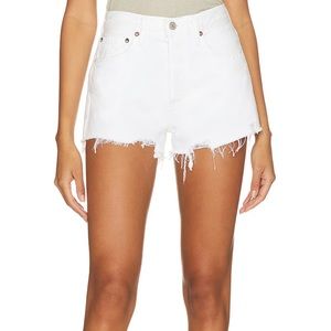 Agolde Parker denim Short in white size 28